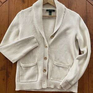 ❌ Sold ❌ Lauren by Ralph Lauren Sweater Cardigan, 100% Cotton, Medium